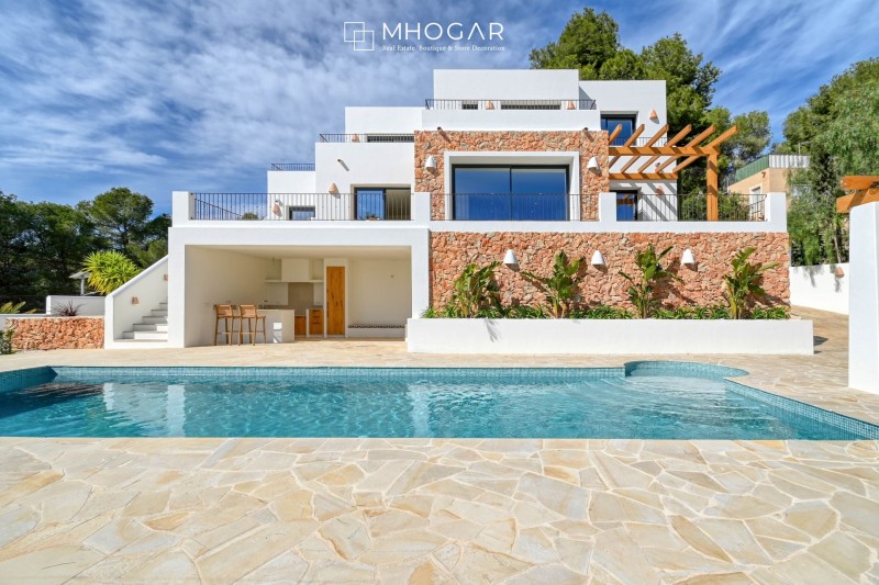 El arte de vivir en Moraira, Costa Blanca - elegante villa de obra nueva de estilo mediterráneo con vistas abiertas!